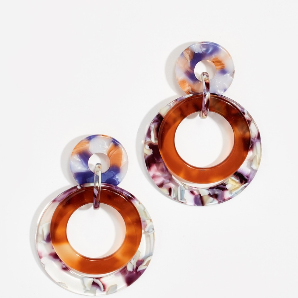 Lele Sadoughi Banded Hoop Earrings